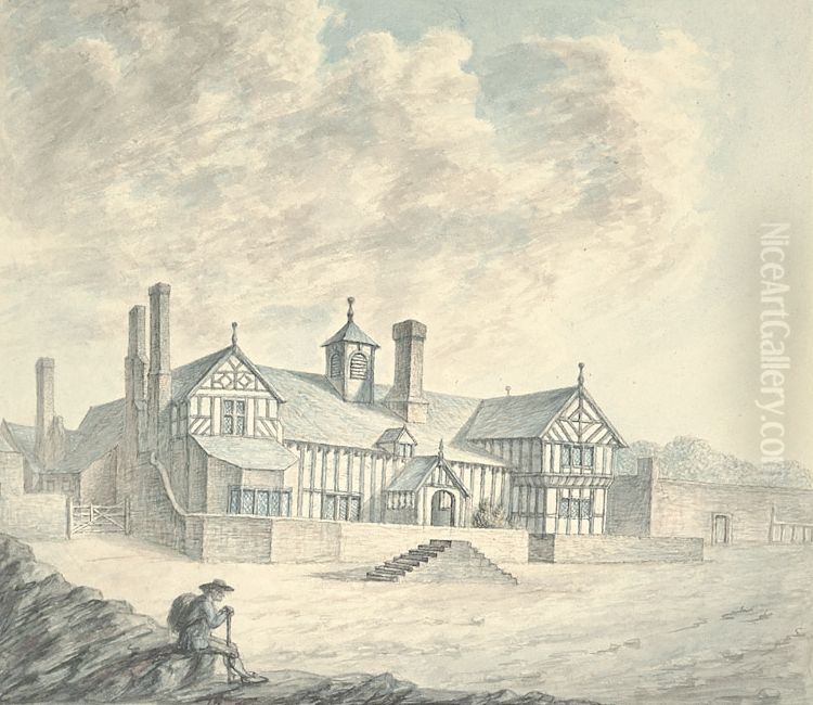 Chirton Hall Oil Painting by John Ingleby