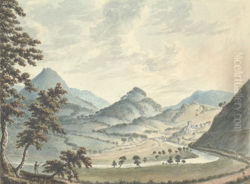 Llangollen, from ye Corwen road Oil Painting by John Ingleby Llangollen, from ye Corwen road Oil Painting by John Ingleby