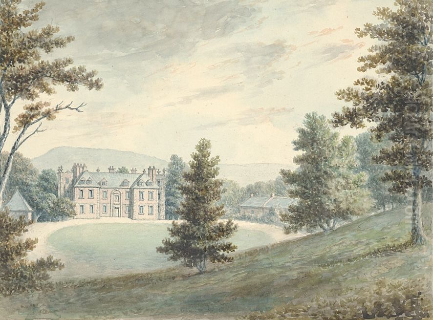 Loton Hall Oil Painting by John Ingleby