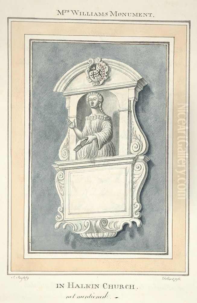 Mrs Williams monument Oil Painting by John Ingleby