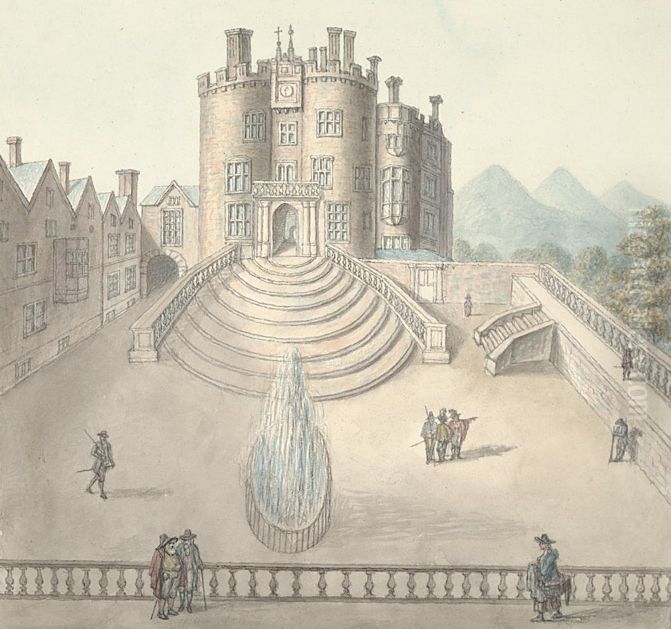 Powis Castle Oil Painting by John Ingleby