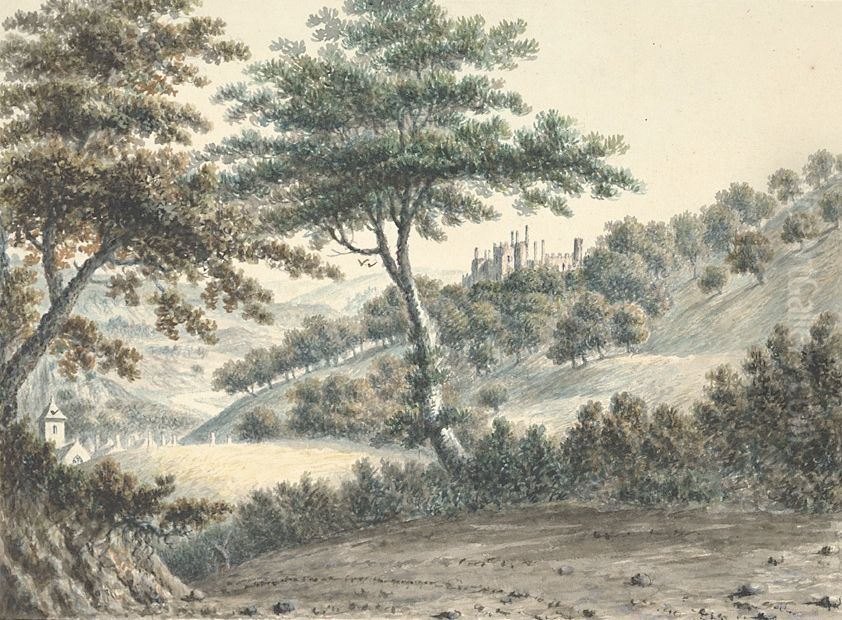 Powis Castle Oil Painting by John Ingleby