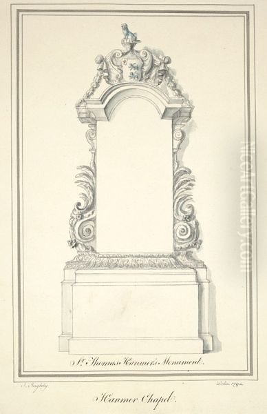 Sir Thomas Hanmer's monument, Hanmer Chapel Oil Painting by John Ingleby
