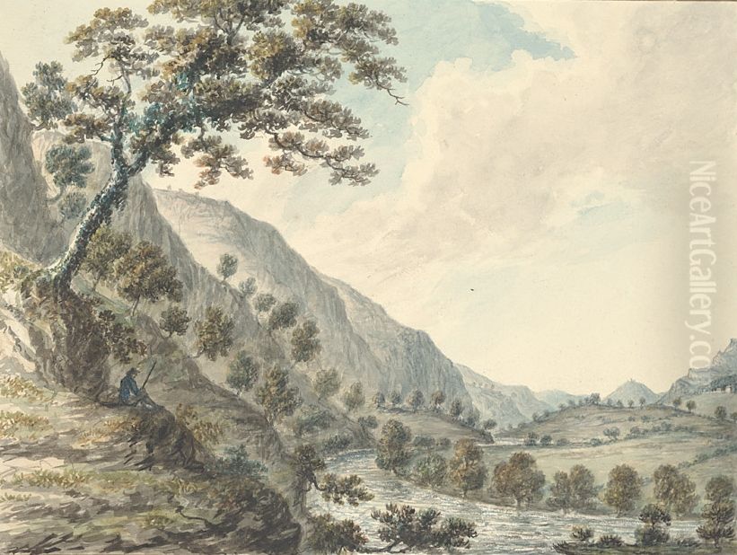 View from Cefn Ucha Oil Painting by John Ingleby