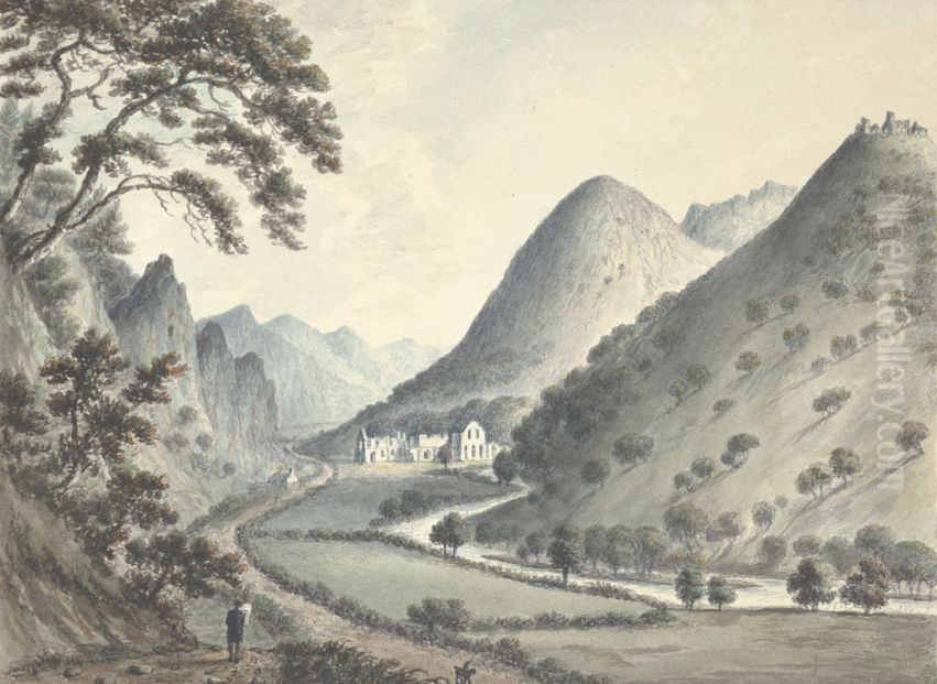View near Llangollen, Denbighshire Oil Painting by John Ingleby View near Llangollen, Denbighshire Oil Painting by John Ingleby