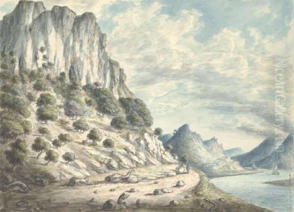 View near Tal y cafn, looking towards Llanrwst Oil Painting by John Ingleby