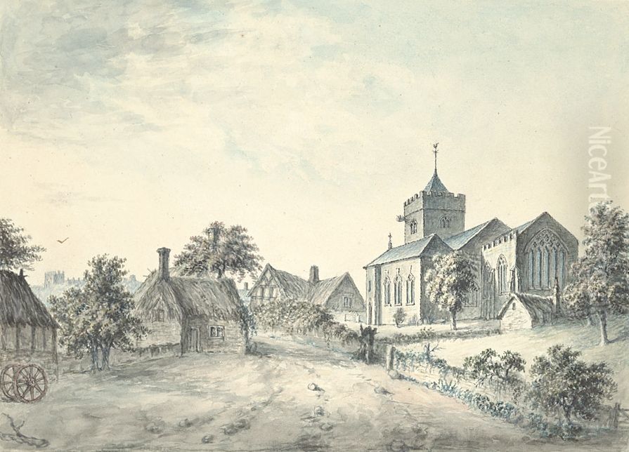 Welshpool Oil Painting by John Ingleby