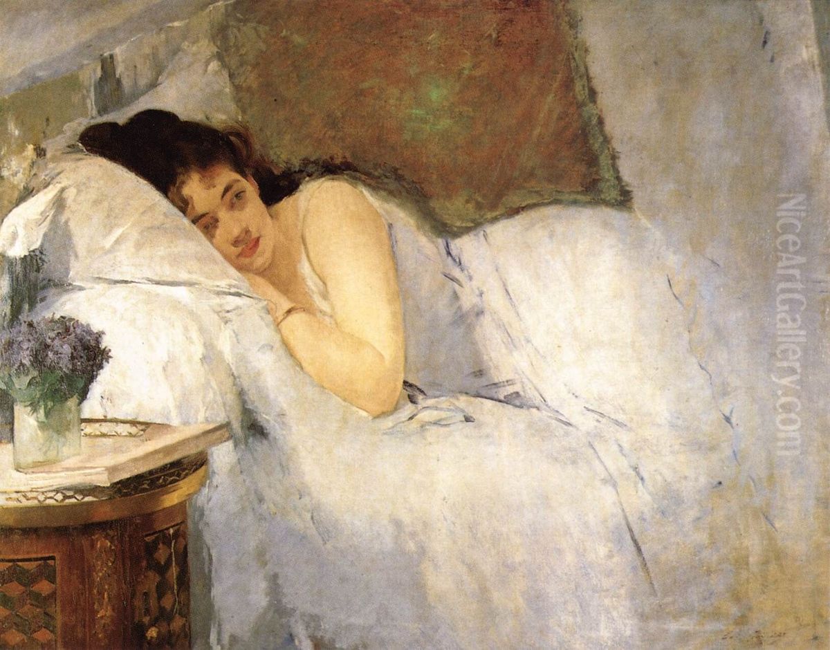 Morning Awakening Oil Painting by Eva Gonzales