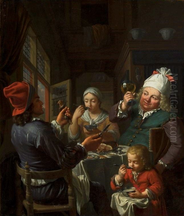 Smakosze Oil Painting by Krzysztof Lubieniecki