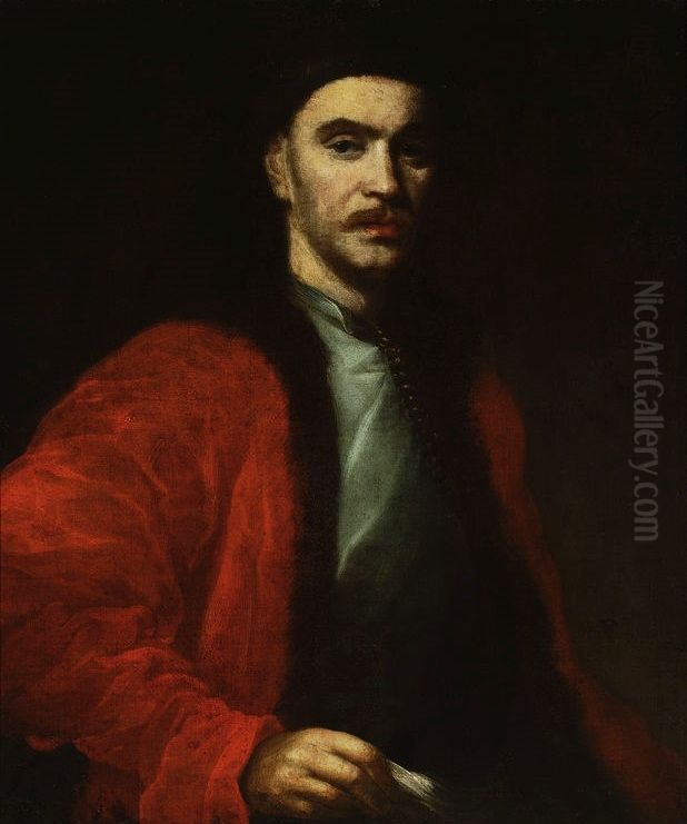 Portrait of Jan Dobrogost Krasinski (?) Oil Painting by Daniel Schultz