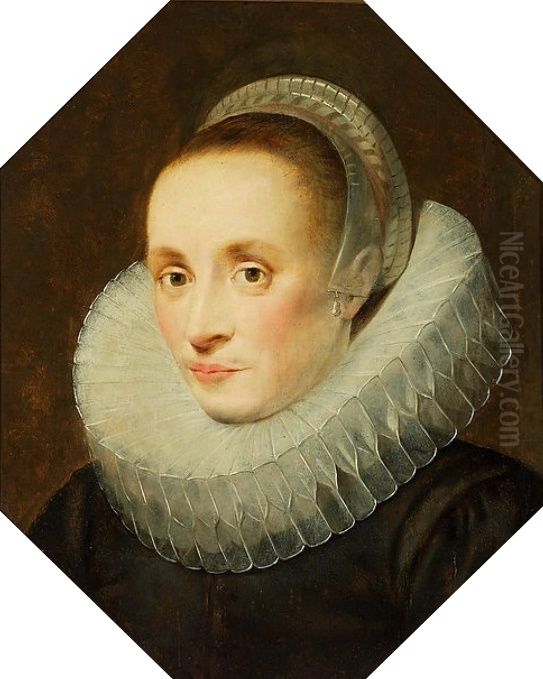 Portrait of a lady (Margaretha de Vos, wife of Frans Snyders?). Oil Painting by Cornelis De Vos