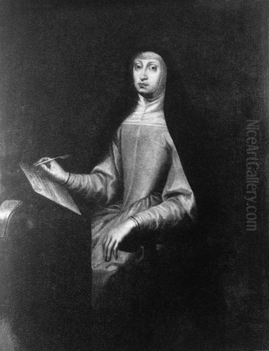Portrait of Mariana of Austria. Oil Painting by Juan Carreno De Miranda