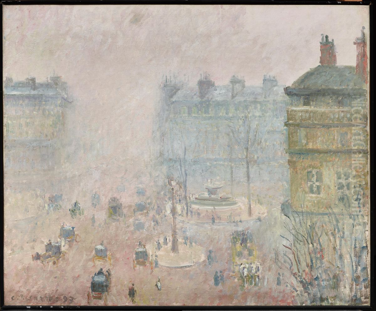 Fog Effect Oil Painting by Camille Pissarro
