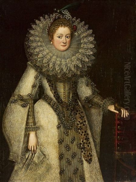 Portret damy w stroju hiszpanskim Oil Painting by Frans Pourbus the younger
