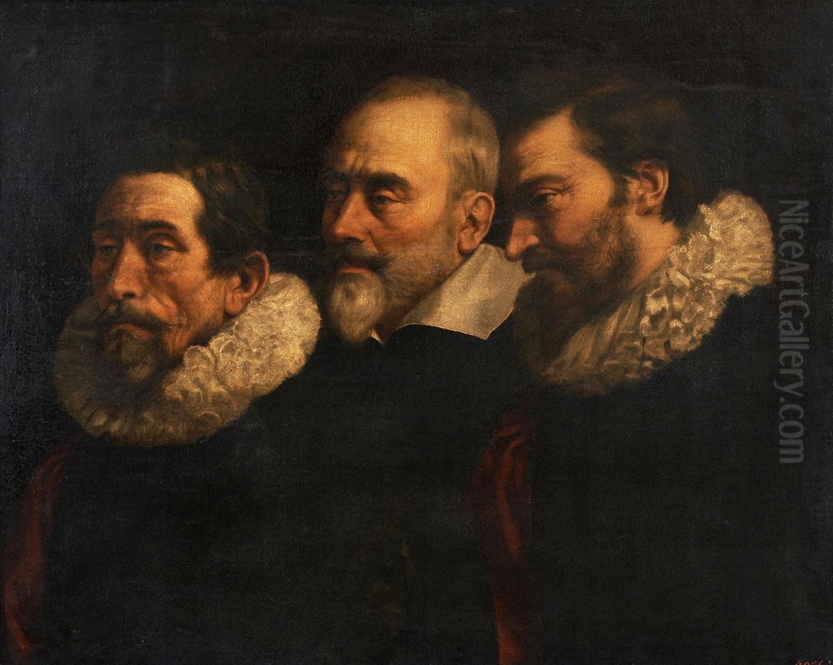 Portrait of members of the Paris City Council (Councilors of Paris). Oil Painting by Frans Pourbus the younger