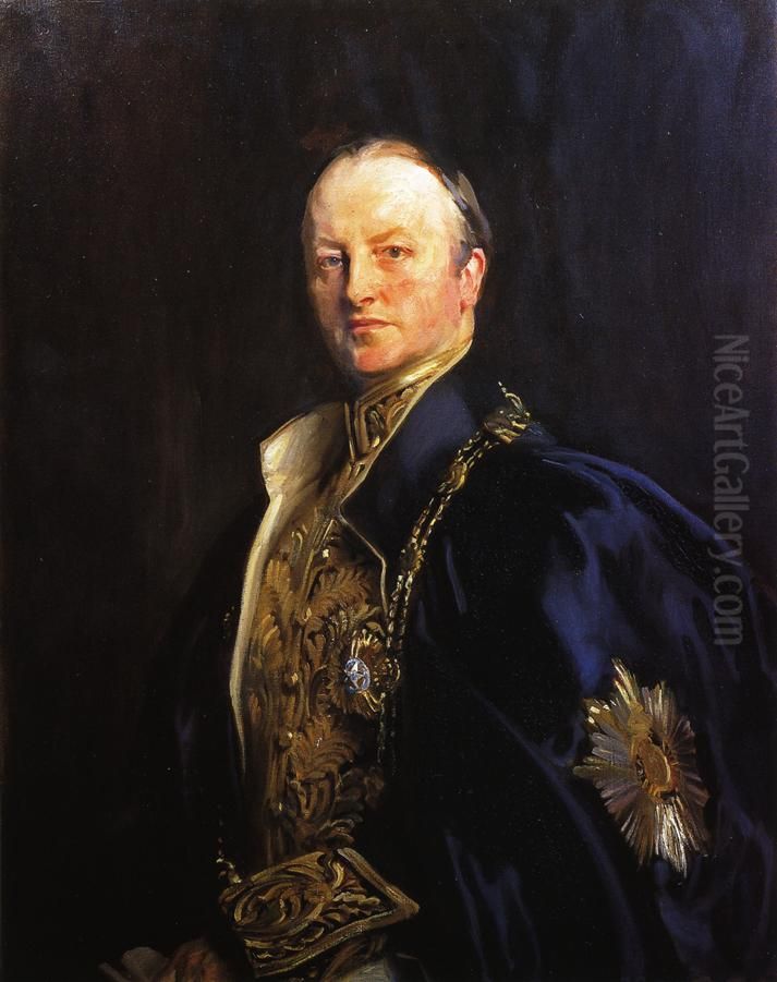 Portrait of George Nathaniel Curzon Oil Painting by John Singer Sargent