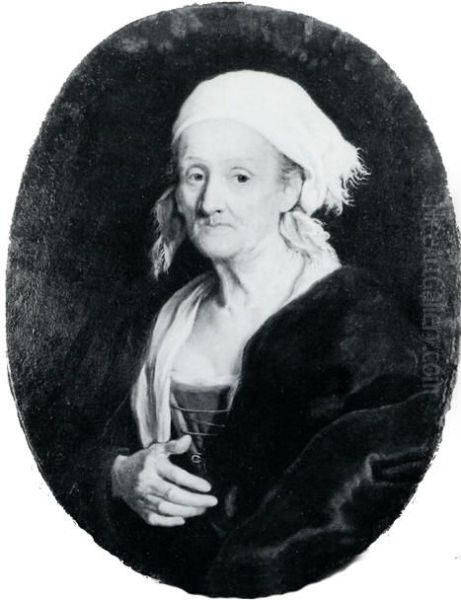 Portrait of an old woman. Oil Painting by Niccolo Cassana