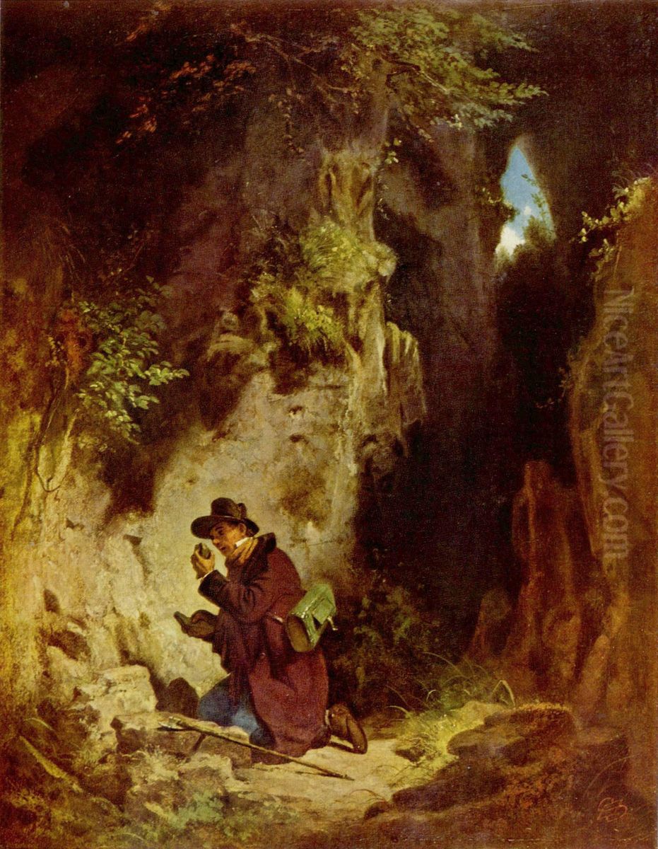 The Geologist Oil Painting by Carl Spitzweg