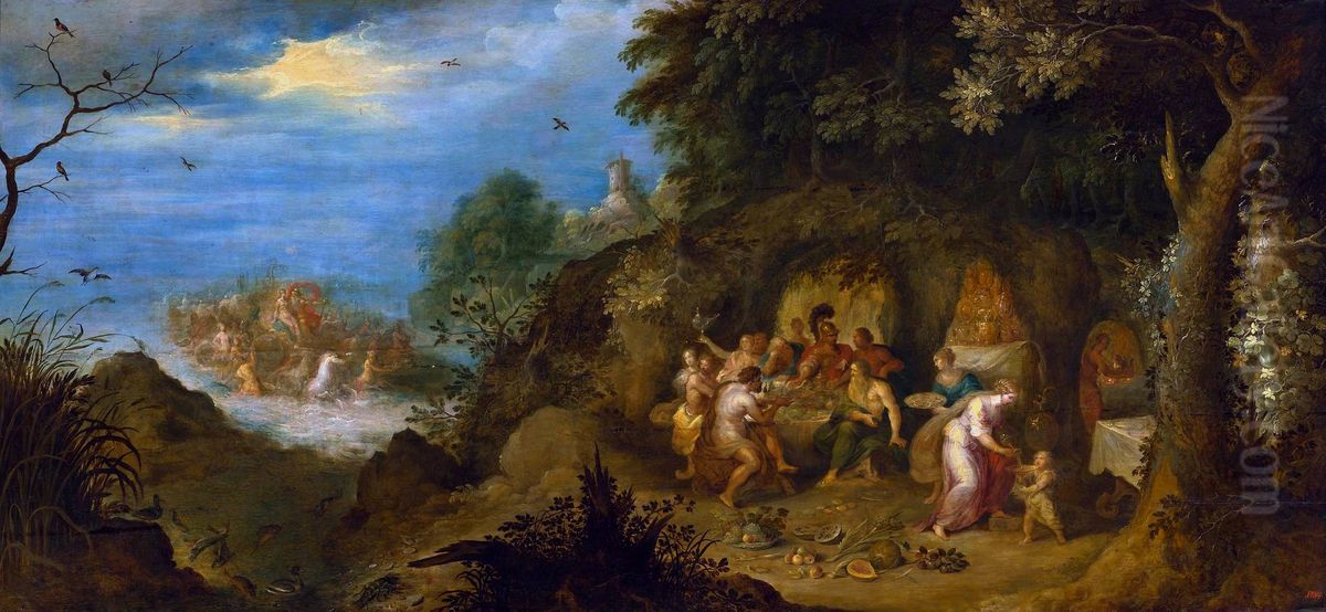 Uczta bogow Oil Painting by Frans Francken the Younger