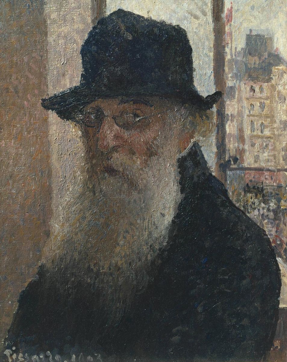 Autoportrait au chapeau Oil Painting by Camille Pissarro