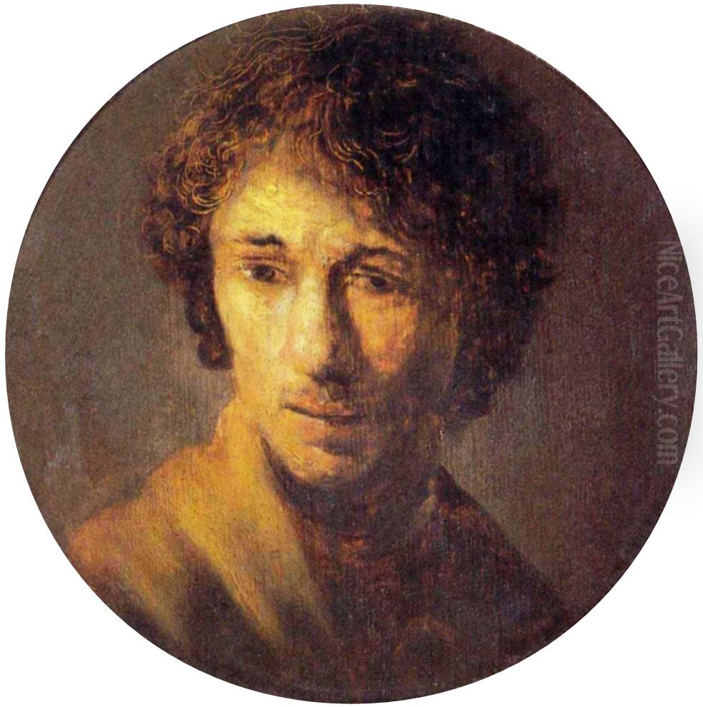 Bust of a young man Oil Painting by Rembrandt