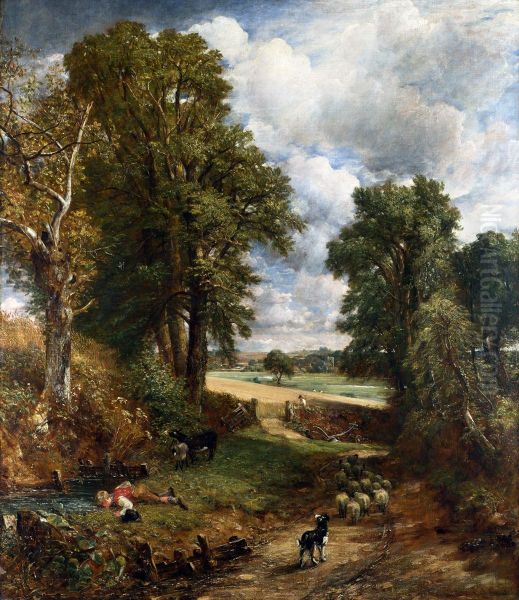 The Cornfield Oil Painting by John Constable