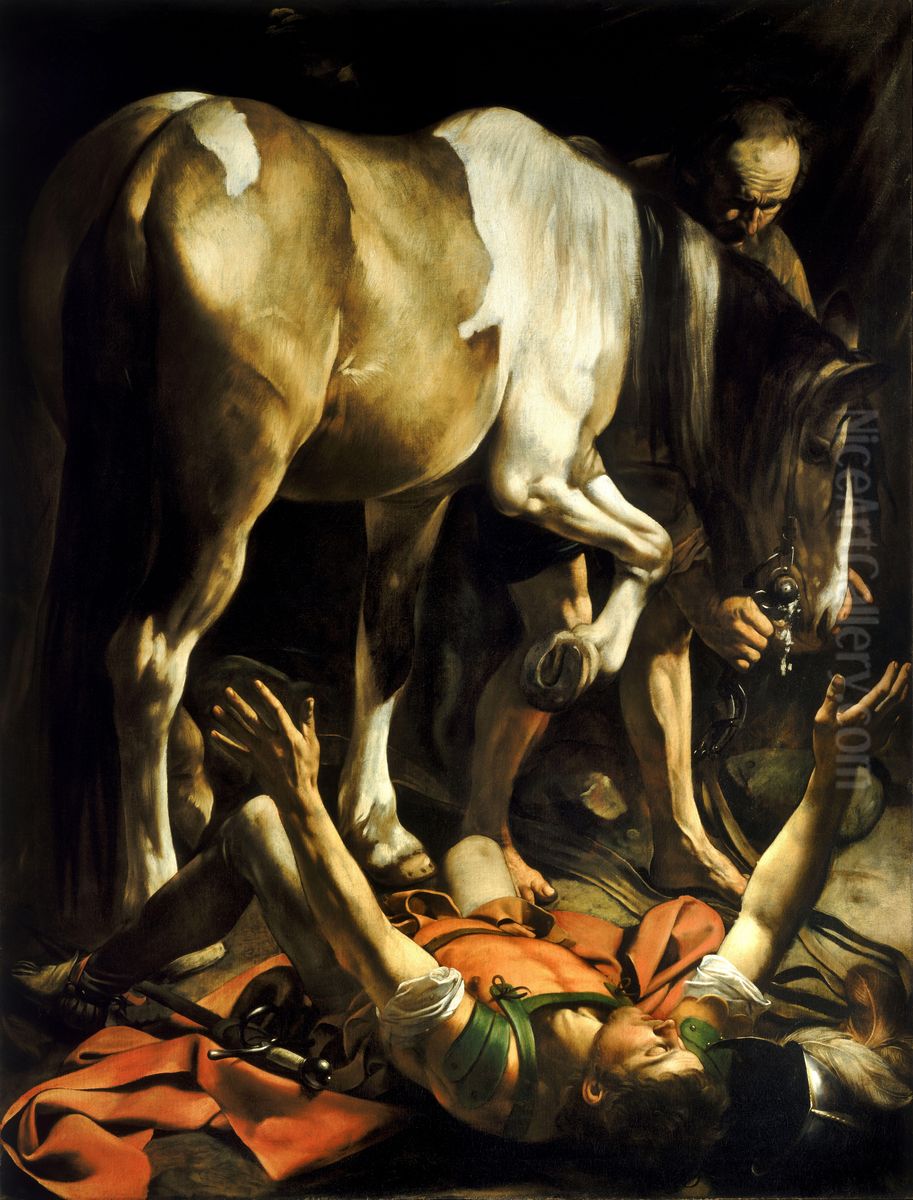 Conversion on the Way to Damascus Oil Painting by Caravaggio