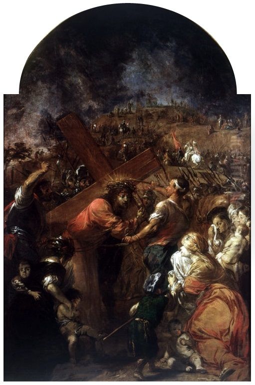 Meeting with the wenches of Jerusalem. Oil Painting by Michael Willmann