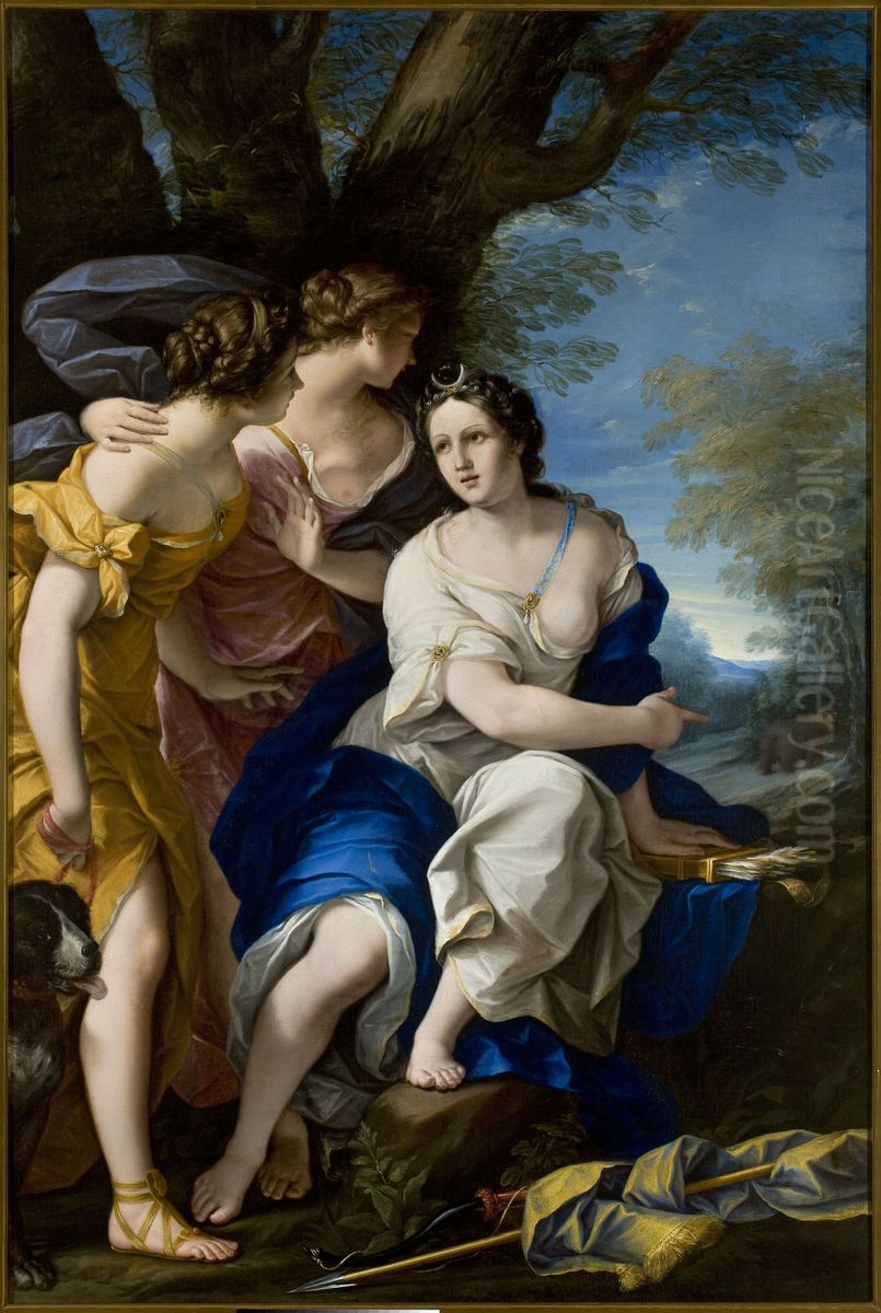 Diana with nymphs Oil Painting by Felice Torelli