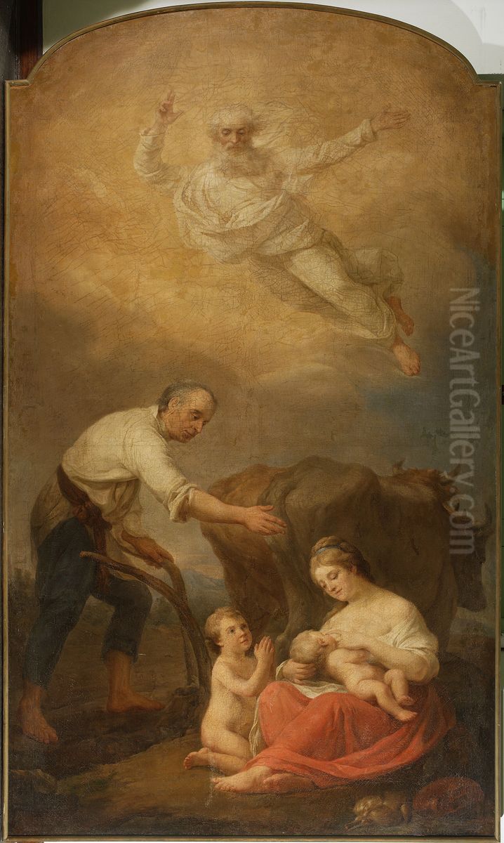 Saint Isidore - the Blessing of Work Oil Painting by Marcello Bacciarelli