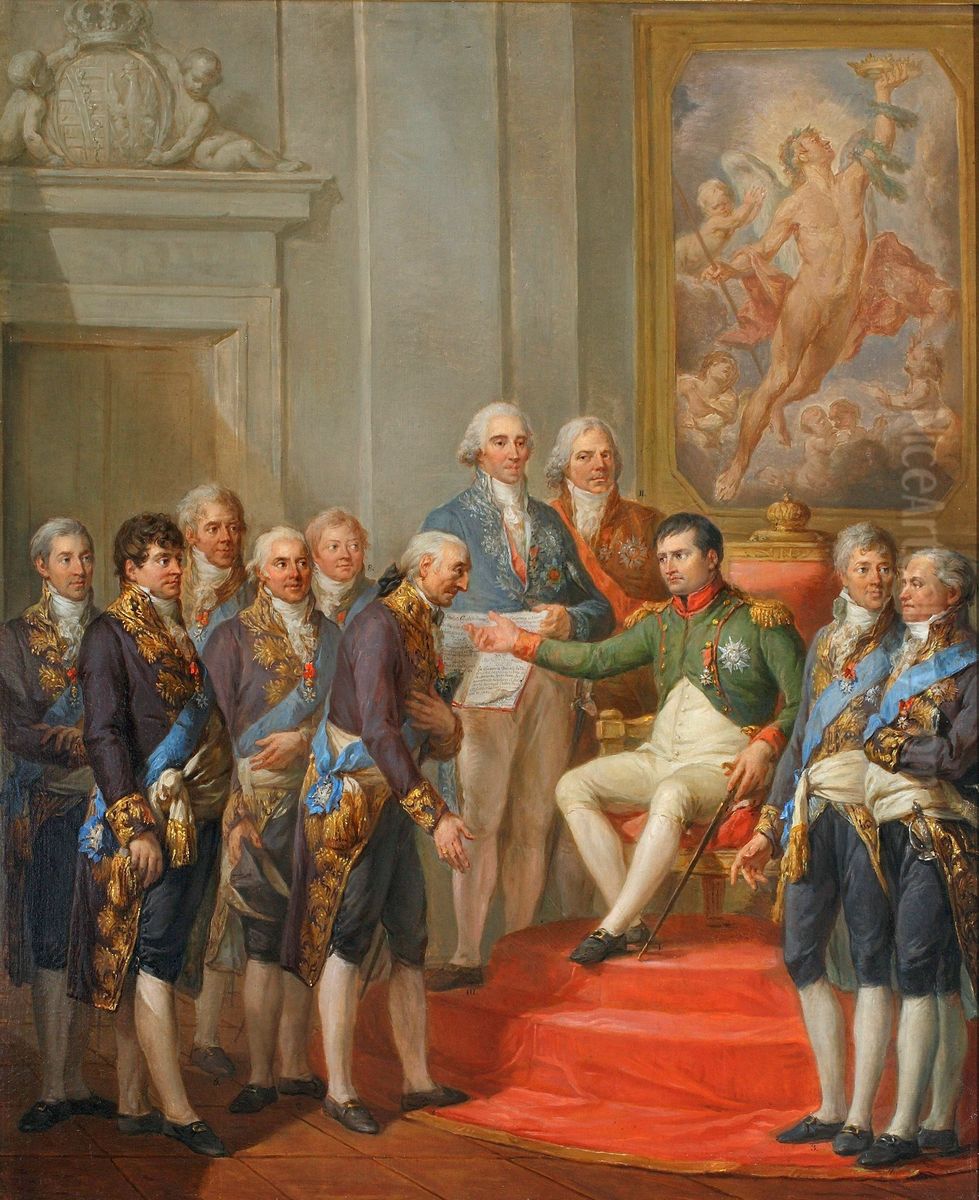 Granting of the Constitution of the Duchy of Warsaw by Napoleon, 22 VII 1807. Oil Painting by Marcello Bacciarelli