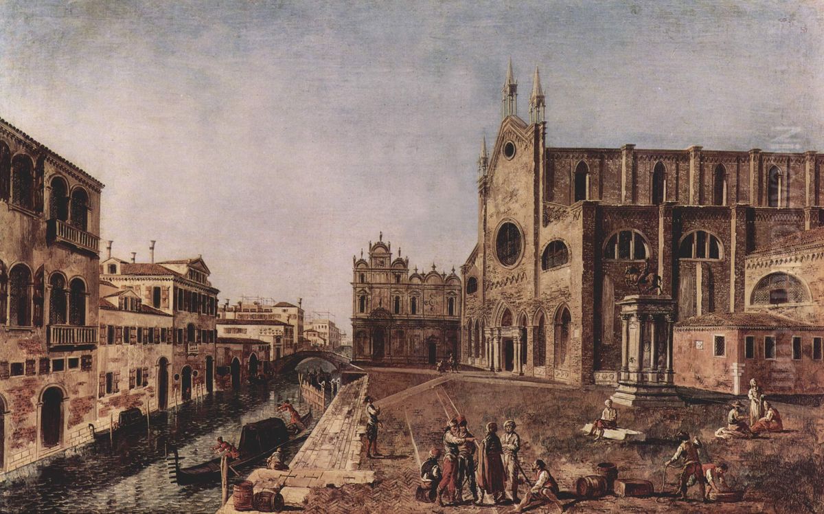 Campo santi Giovanni e Paolo,Venice Oil Painting by Francesco Albotto