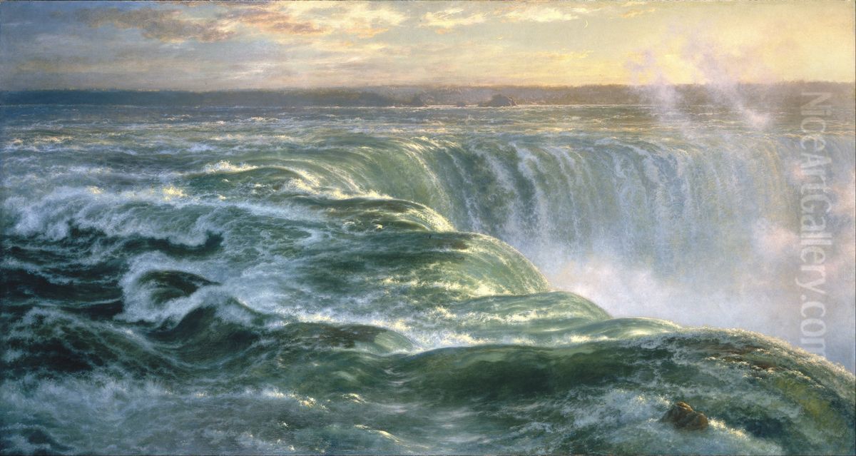 Niagara Oil Painting by Louis Remy Mignot