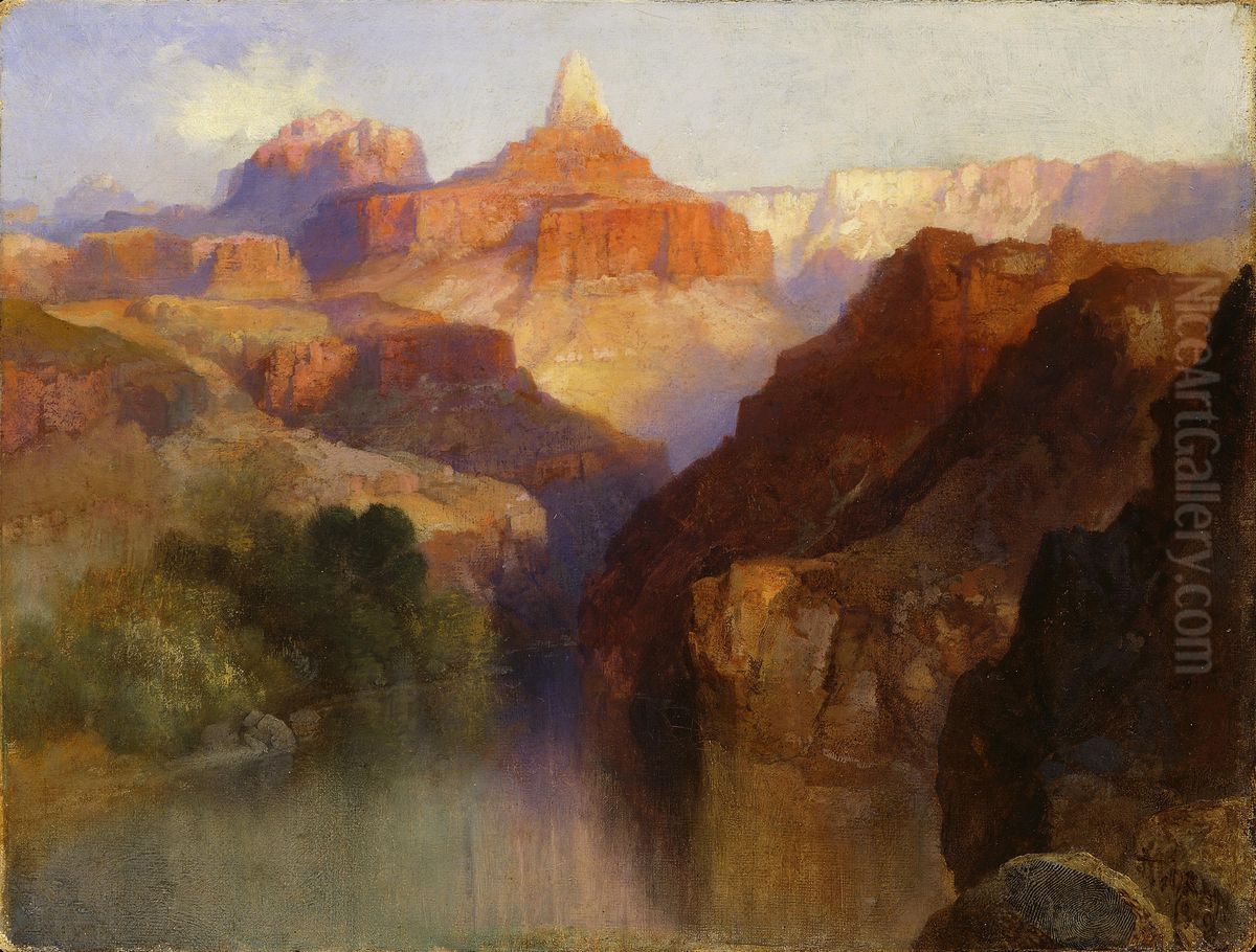 Zoroaster Peak (Grand Canyon, Arizona) Oil Painting by Thomas Moran