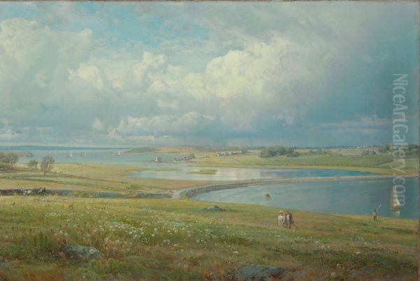 Mackerel Cove, Jamestown, Rhode Island Oil Painting by William Trost Richards
