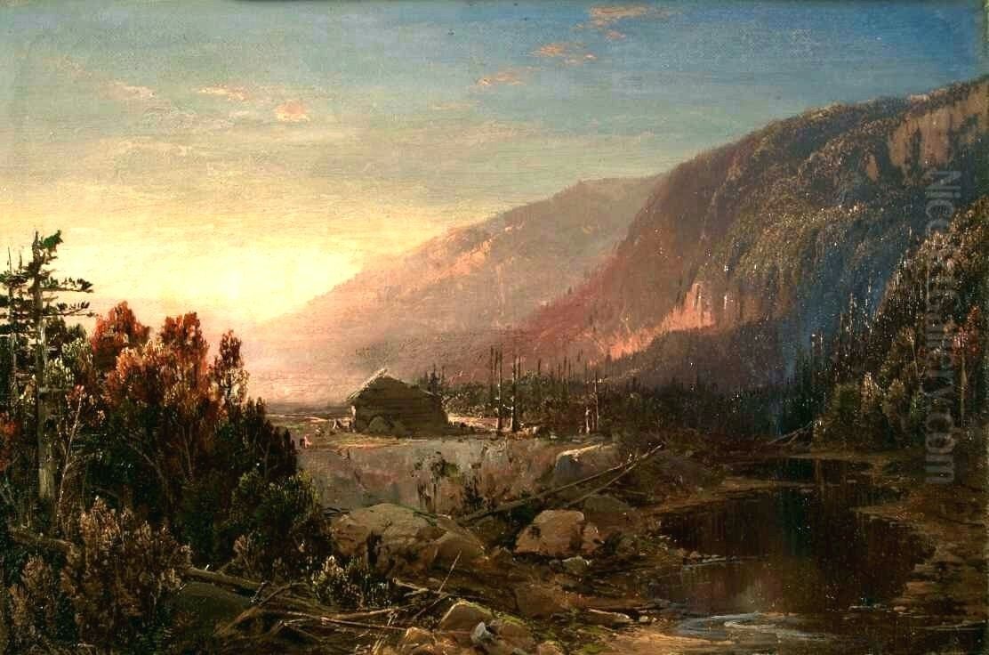 Autumn Sunrise Oil Painting by William Louis Sonntag, Sr.