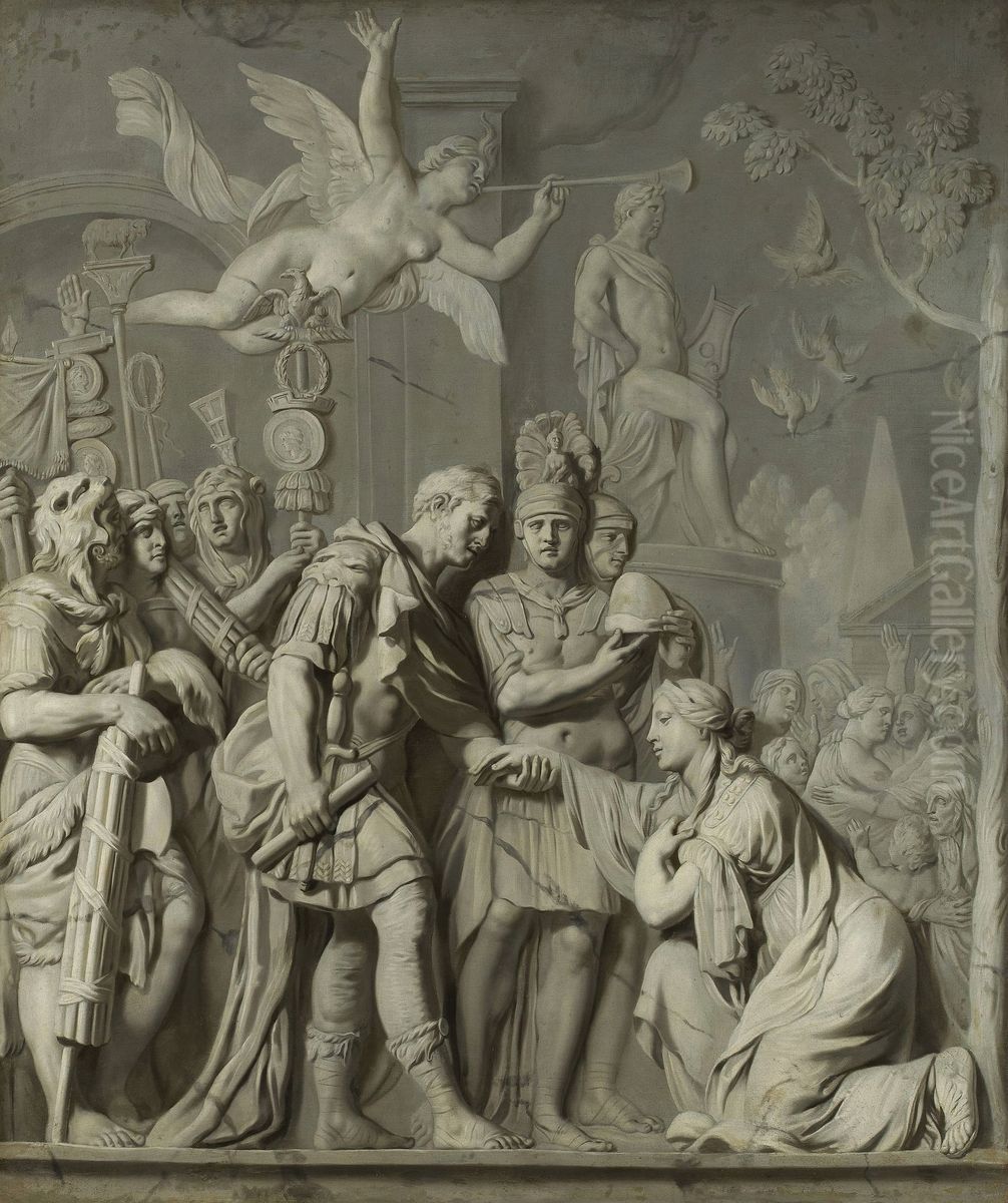 Emperor Titus granting rights to Rome. Oil Painting by Franciszek Smuglewicz