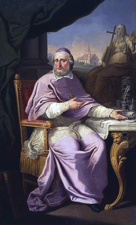 Portret biskupa Jana Stefana Giedroycia Oil Painting by Franciszek Smuglewicz