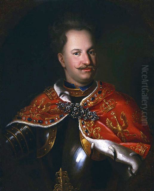 Portrait of King Stanislaus Leszczynski. Oil Painting by Adam Manyoki