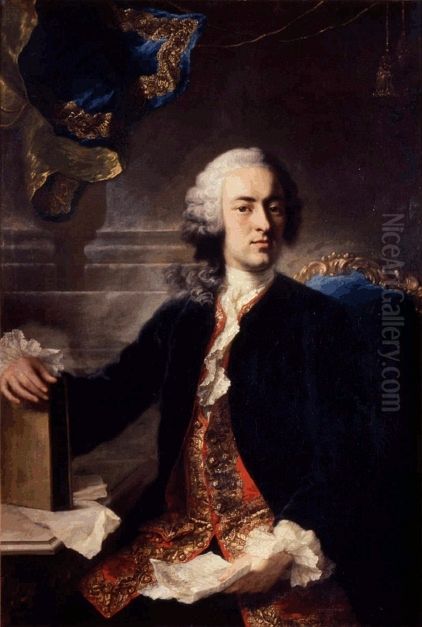 Portrait of Moses Wolff. Oil Painting by Georg Desmarees
