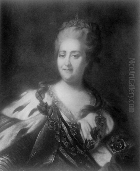 Portrait of Catherine the Great. Oil Painting by Dmitry Levitzky