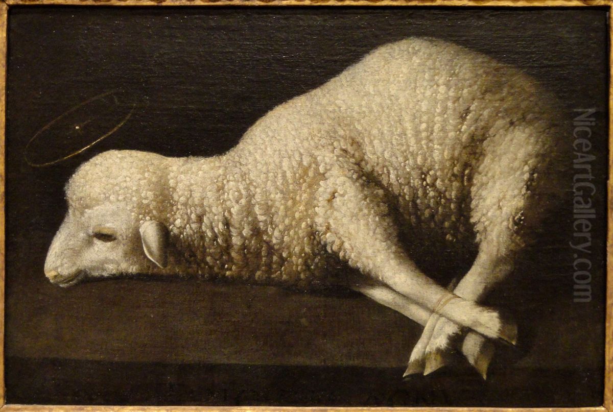 Agnus Dei (The Lamb of God) Oil Painting by Francisco De Zurbaran