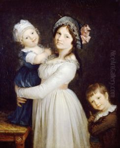 Portrait de Madame Georges Anthony et ses deux fils