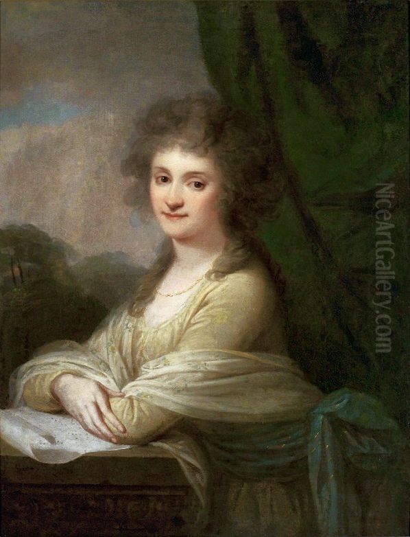 Portrait of Teresa Wasilewska Oil Painting by Josef Grassi