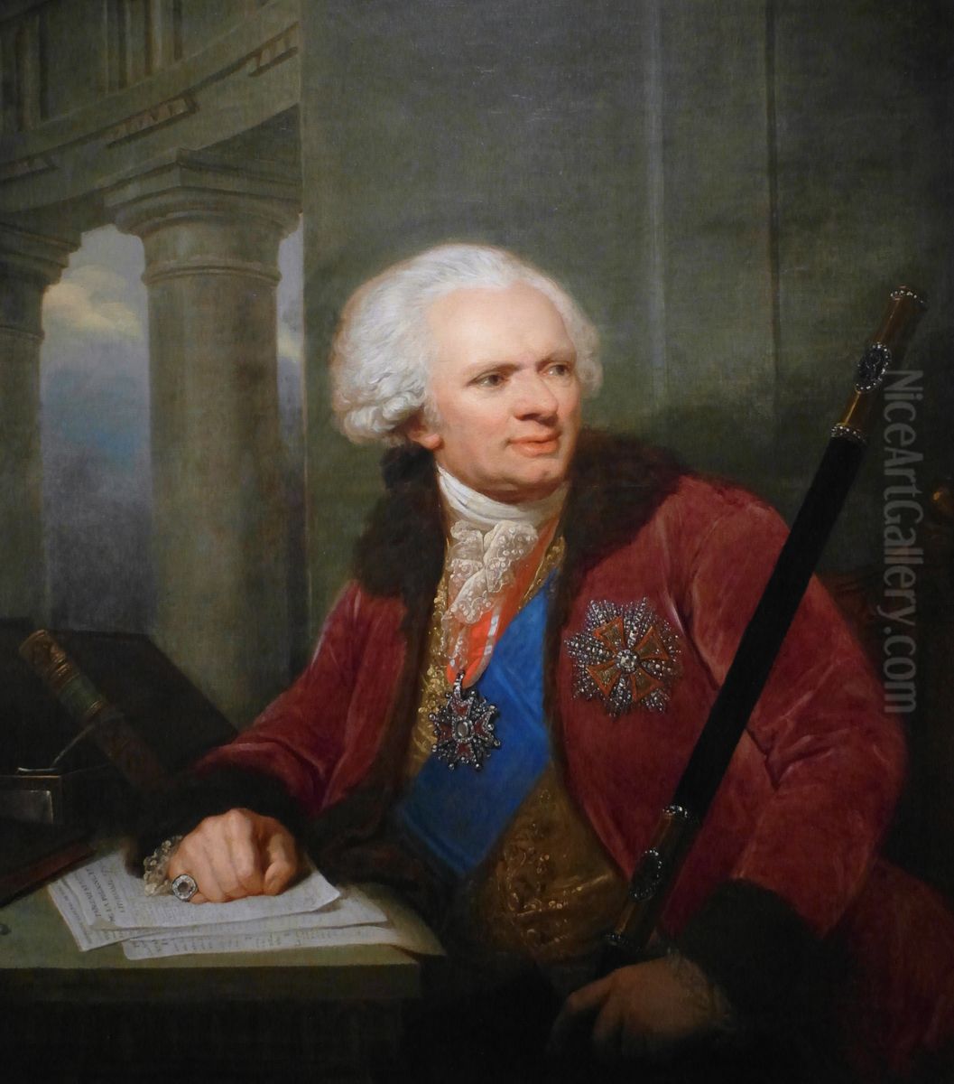 Portrait ofFryderyk Jozef Moszynski. Oil Painting by Josef Grassi