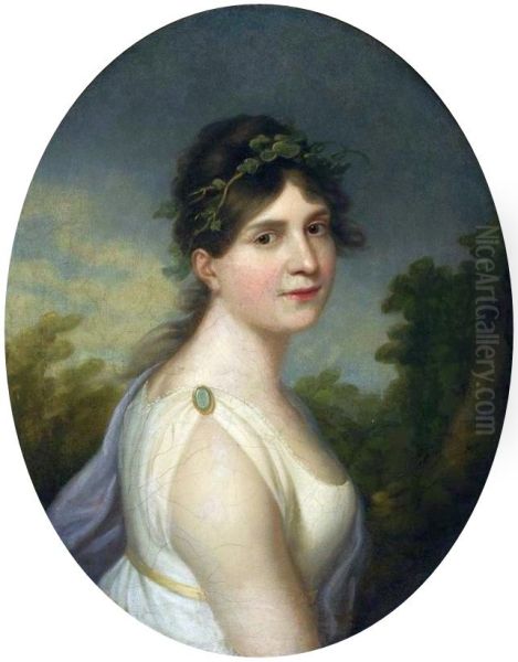 Portrait of Krystyna Miaskowska nee Rychlowska. Oil Painting by Angelica Kauffmann
