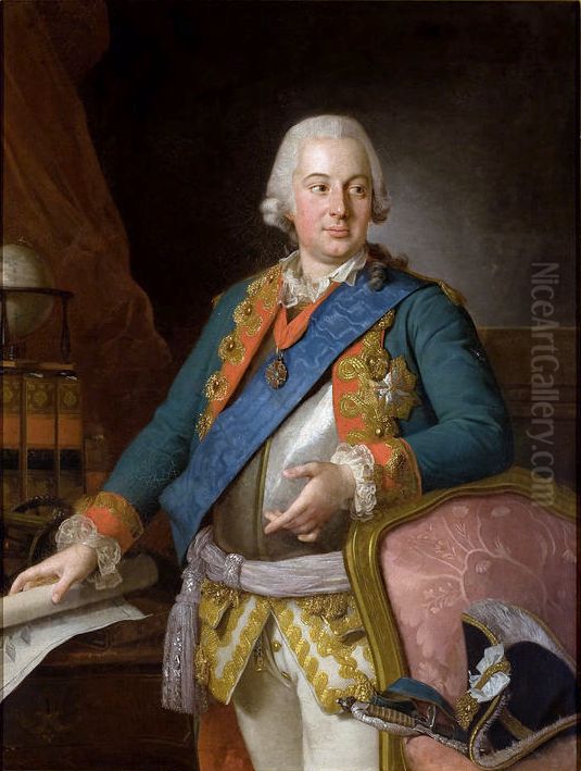 Portrait of Alois Friedrich von Bruhl (1739-1793). Oil Painting by Per Krafft the Elder