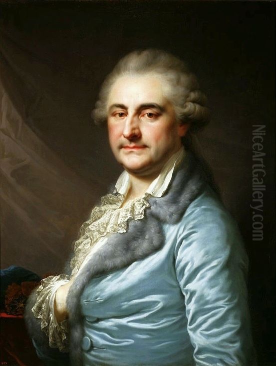 Portrait of Stanislaus Augustus in a dressing-gown. Oil Painting by Johann Baptist von Lampi the Elder