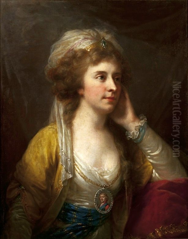 Portret Korduli z Komorowskich Potockiej (1760-post 1837) Oil Painting by Johann Baptist von Lampi the Elder