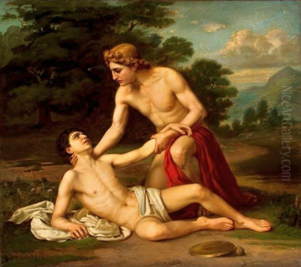 The Death of Hyacinth. Oil Painting by Alexander Kiselyov